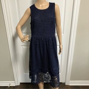 NWOT | Black Collection | Navy blue lace dress